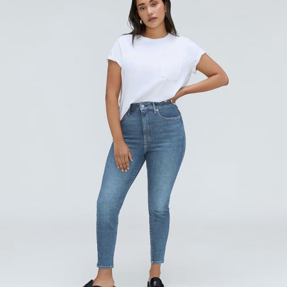 Everlane Curvy Way High Skinny Jean 30 Crop Organic Cotton